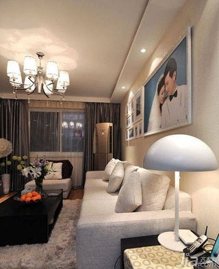 简约风格二居室富裕型客厅沙发背景墙沙发婚房家装图片