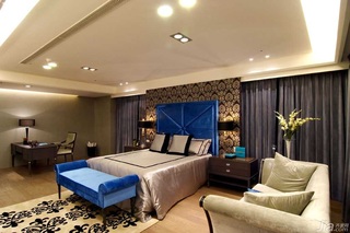 新古典风格别墅豪华型140平米以上卧室卧室背景墙床效果图