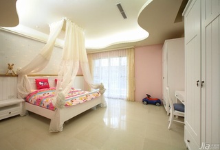 混搭风格公寓富裕型80平米卧室吊顶床效果图
