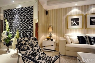 简约风格公寓富裕型130平米客厅沙发背景墙婚房家装图片