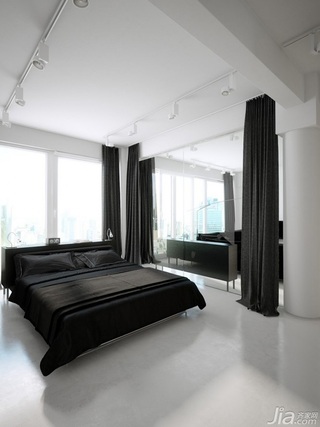 简约风格一居室富裕型卧室吊顶床图片