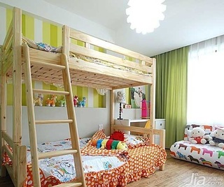 简约风格公寓富裕型130平米儿童房儿童床图片