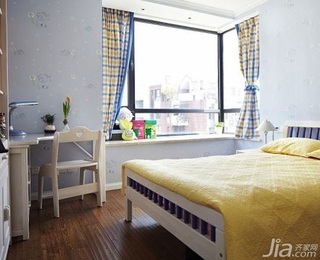 简约风格公寓富裕型120平米卧室飘窗书桌效果图
