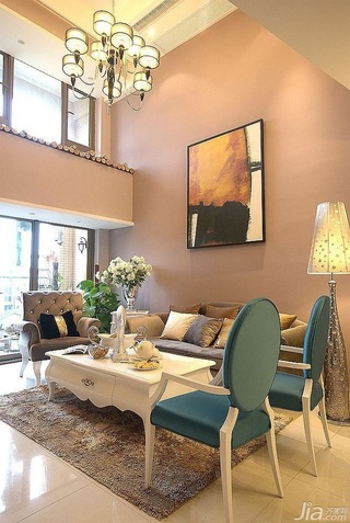 新古典风格富裕型140平米以上客厅沙发图片