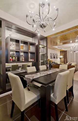 简约风格公寓富裕型130平米餐厅餐桌效果图