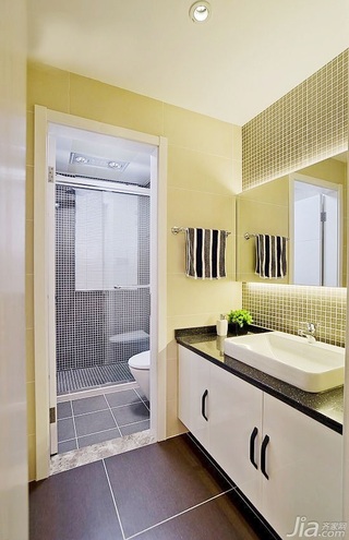 简约风格公寓富裕型130平米卫生间洗手台效果图