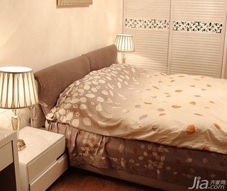 田园风格公寓富裕型90平米卧室床效果图
