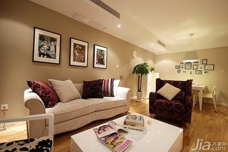 混搭风格公寓富裕型100平米客厅沙发背景墙沙发图片