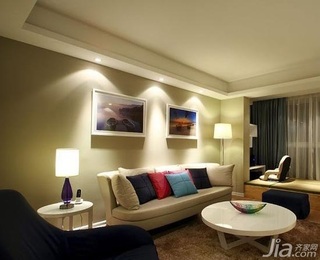 混搭风格公寓富裕型100平米客厅吊顶沙发效果图