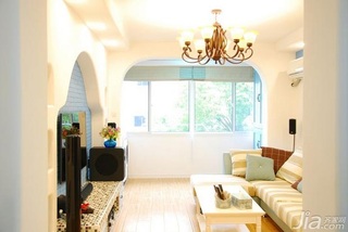 地中海风格公寓富裕型110平米客厅茶几效果图