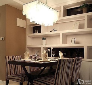 混搭风格公寓富裕型110平米餐厅餐桌婚房设计图纸