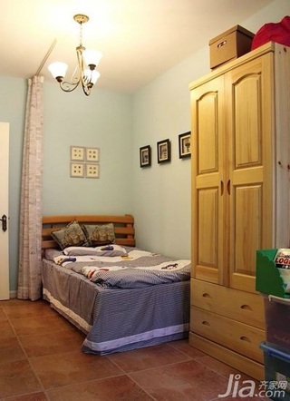 欧式风格二居室富裕型60平米卧室卧室背景墙床效果图