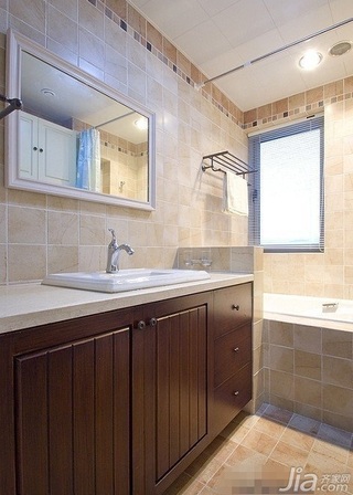 混搭风格三居室5-10万90平米卫生间洗手台效果图
