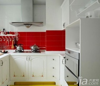 田园风格二居室富裕型90平米厨房橱柜设计图纸