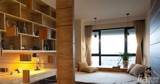 混搭风格公寓富裕型90平米书房书架效果图