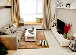 简约风格公寓富裕型70平米客厅飘窗沙发效果图