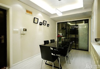 简约风格公寓富裕型80平米餐厅吊顶餐桌图片
