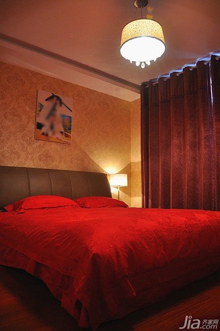 简约风格复式富裕型卧室吊顶床图片