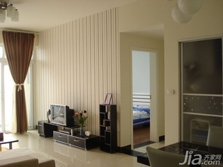 简约风格三居室3万-5万110平米客厅窗帘图片