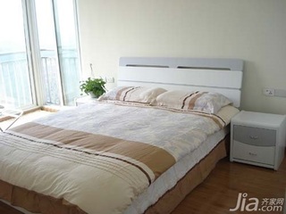 简约风格三居室3万-5万110平米卧室床图片