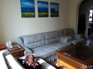 田园风格一居室富裕型130平米客厅沙发图片
