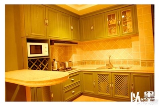 田园风格一居室富裕型130平米厨房橱柜定做