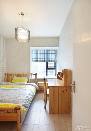 宜家风格三居室富裕型130平米卧室床图片