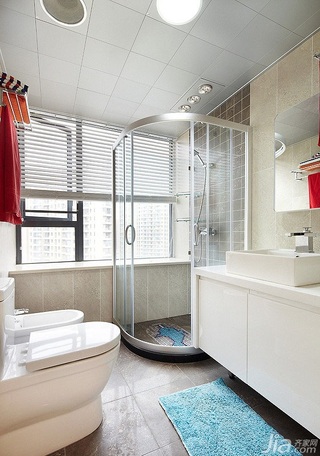 宜家风格三居室富裕型130平米卫生间设计图