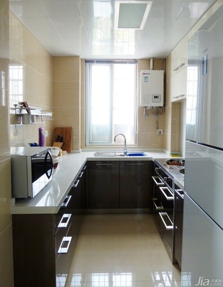 简约风格三居室富裕型90平米厨房橱柜设计图纸
