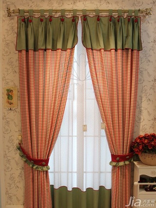 混搭风格二居室富裕型90平米窗帘图片