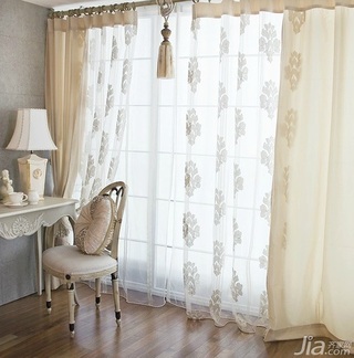 混搭风格二居室富裕型90平米窗帘效果图
