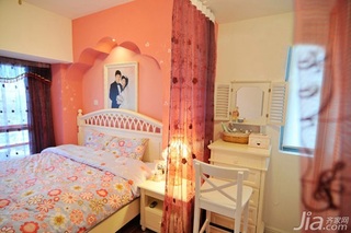 混搭风格一居室富裕型90平米卧室卧室背景墙梳妆台效果图
