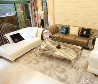 欧式风格复式富裕型120平米客厅沙发图片