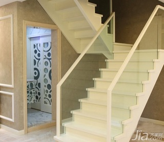 欧式风格复式富裕型120平米楼梯装修图片
