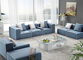 混搭风格富裕型130平米客厅沙发图片