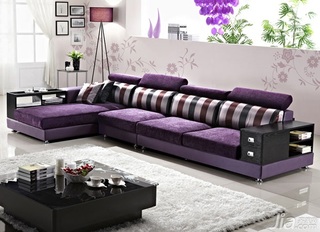 混搭风格富裕型130平米客厅沙发效果图