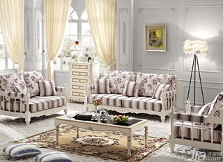 混搭风格富裕型130平米客厅沙发图片
