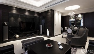 简约风格一居室富裕型90平米客厅电视背景墙效果图