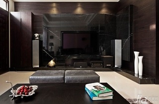 简约风格一居室富裕型90平米客厅电视背景墙设计图