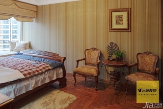 美式乡村风格二居室富裕型110平米卧室卧室背景墙设计