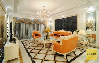 新古典风格别墅豪华型140平米以上客厅沙发背景墙沙发效果图