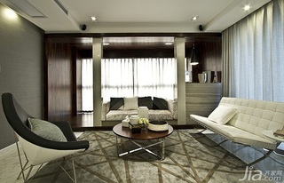 简约风格三居室富裕型130平米客厅地台沙发效果图