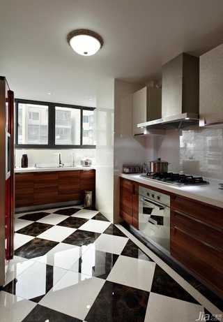 美式乡村风格二居室富裕型130平米厨房橱柜安装图