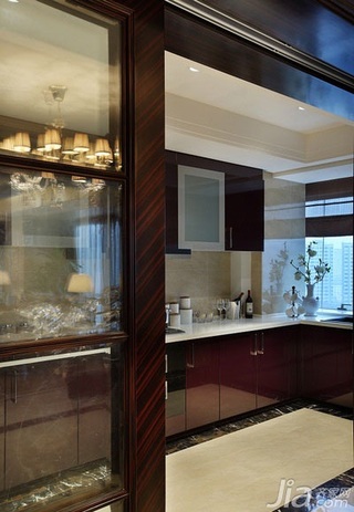 混搭风格二居室富裕型130平米厨房橱柜定制