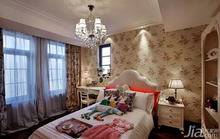 混搭风格二居室富裕型140平米以上卧室卧室背景墙床图片