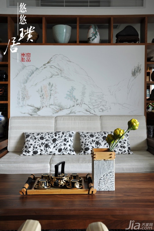 非空,三居室装修,100平米装修,经济型装修,美式乡村风格,客厅,沙发,茶几