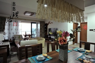 非空美式乡村风格三居室经济型100平米餐厅餐桌效果图