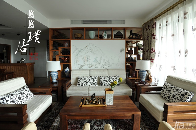 非空,三居室装修,100平米装修,经济型装修,美式乡村风格,客厅,沙发,茶几,灯具