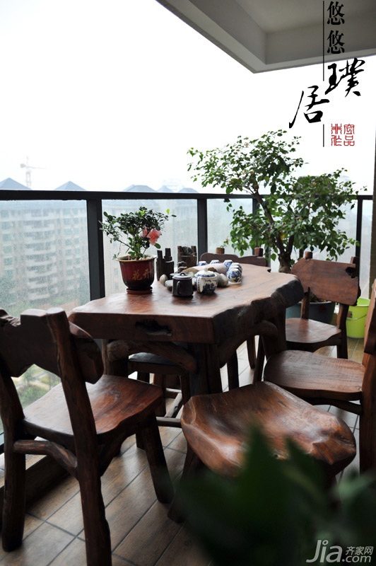 非空,三居室装修,100平米装修,经济型装修,美式乡村风格,阳台