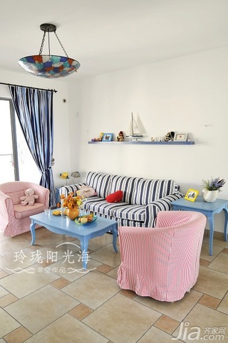 非空地中海风格复式10-15万110平米客厅沙发图片